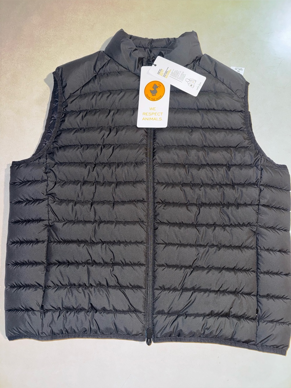 NWT Save The Duck Vest XXL Synthetic Down Black Puffer